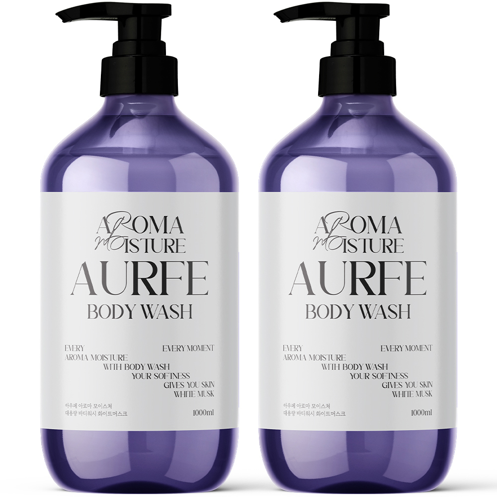 1+1 아우페 약산성 바디워시 1L 화이트머스크향 향기좋은 촉촉한 바디클렌저 대용량 향좋은 제품 이미지