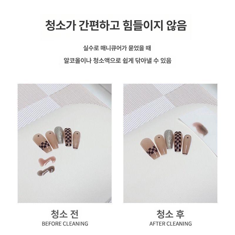 네일손목받침대 패디받침대 손목 네일시술대 푹신함 팔걸이 그레이 내추럴 우드 손목 - 상세 이미지 3