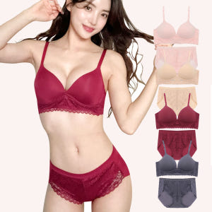 [땡 처리 특별가] 풀컵 몰드 노와이어 리프팅 볼륨 브라 팬티 세트 (4... 착용 후기 | 사이즈/핏 총정리 - 상품 이미지 1