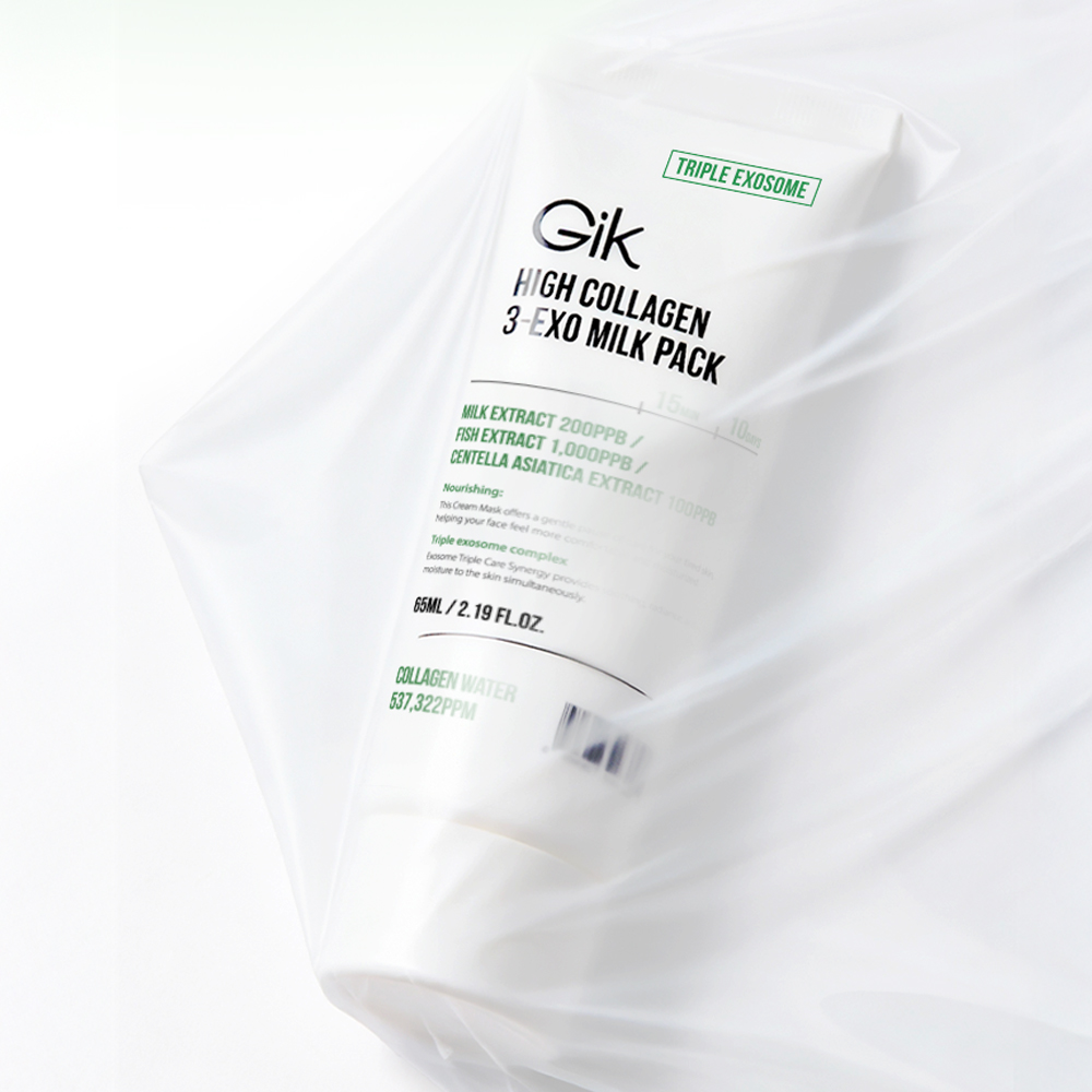 GIK 하이콜라겐 쓰리-엑소 진정 광채 보습 밀크 나이트 랩핑 마스크 팩 65ml - 상세 이미지 2
