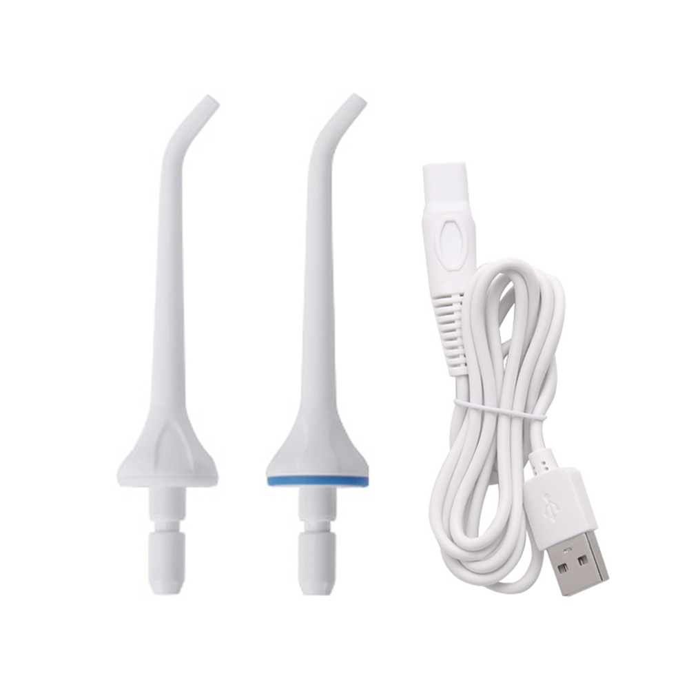 덴탈픽 DP-1900K 기본 악세사리 제트팁 2개, 충전단지 고무마개, USB 충전케이블