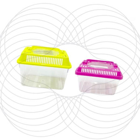 애완동물 사육장 투명 플라스틱 통풍구 손잡이 곤충 관찰 보관함 어항 케이스