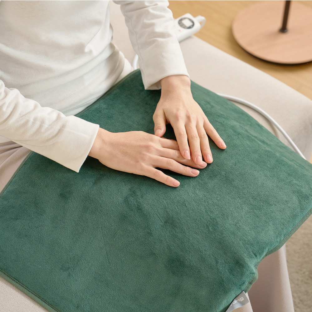 온열찜질기 전기찜질팩 허리 배 복부 어깨 찜질 매트 원적외선 수족냉증 중형 그린