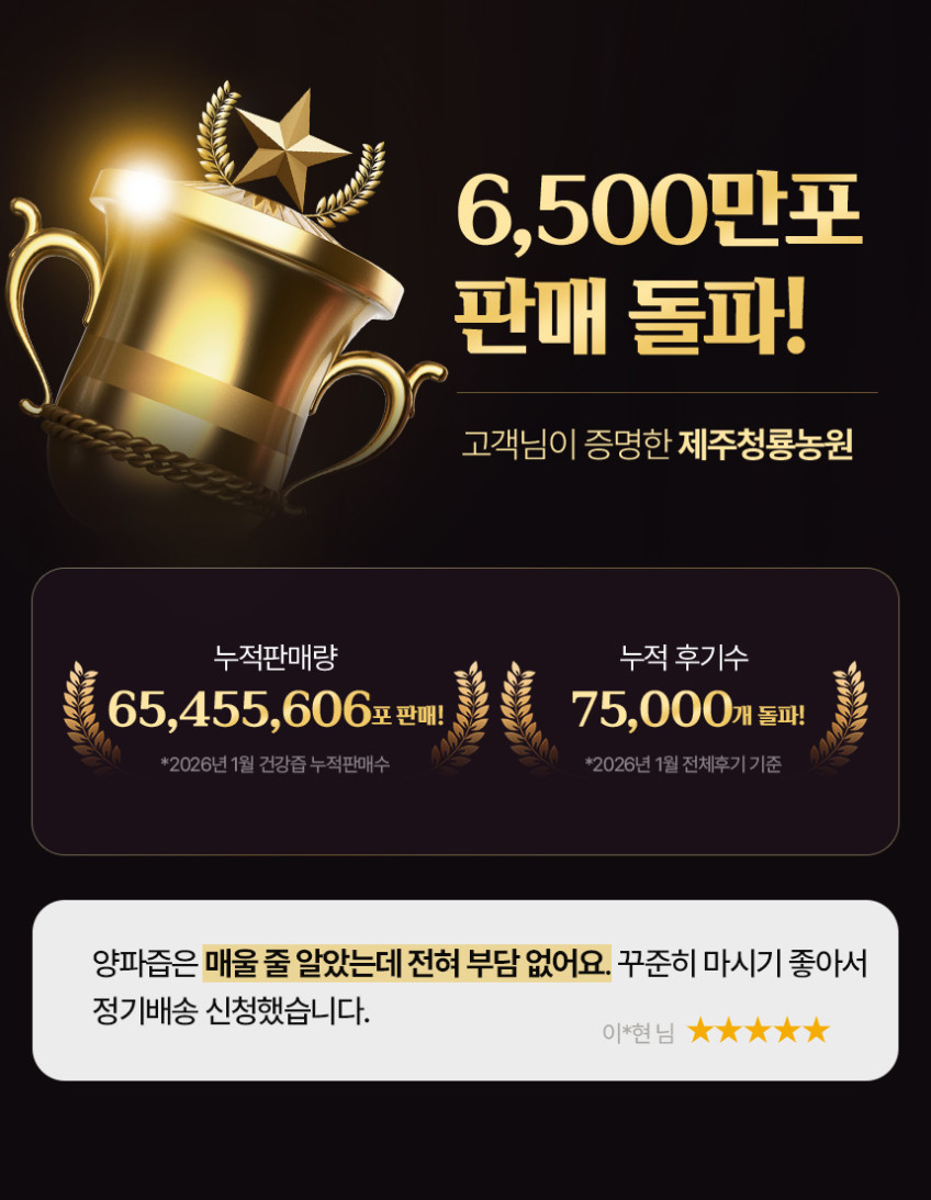100% 제주산 자색양파즙 75포 [제주청룡농원],햇상품! 판매처 상세 정보 이미지 1