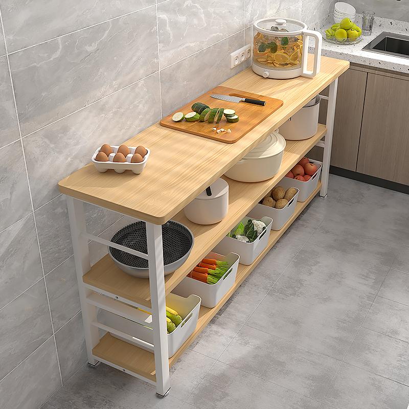 주방 보조 조리대 테이블 식탁 홈바 수납장 작업대 미니 이동식 선반 2단 90 x 40x80 - 상세 이미지 4