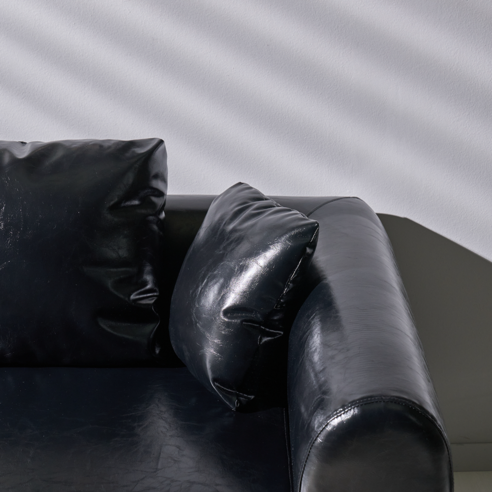 픽스앤룸 라운 PU가죽 소파 1인 2인 3인 거실소파