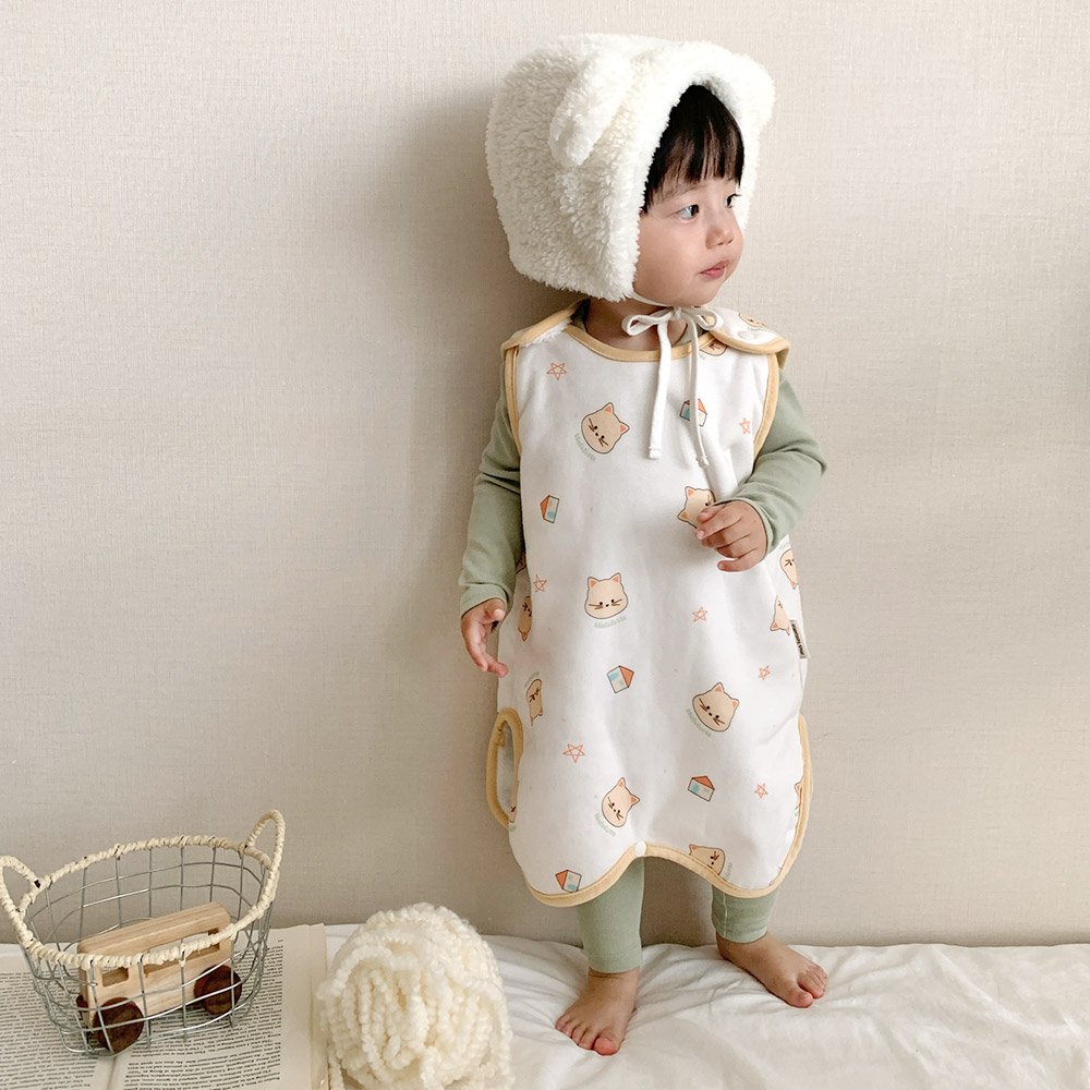 마롤로뜨 빌리지 아기 수면조끼 극세사 아기내의 실내복 신생아 벨보아 유아잠옷 보온 마뭉이 - 상세 이미지 5