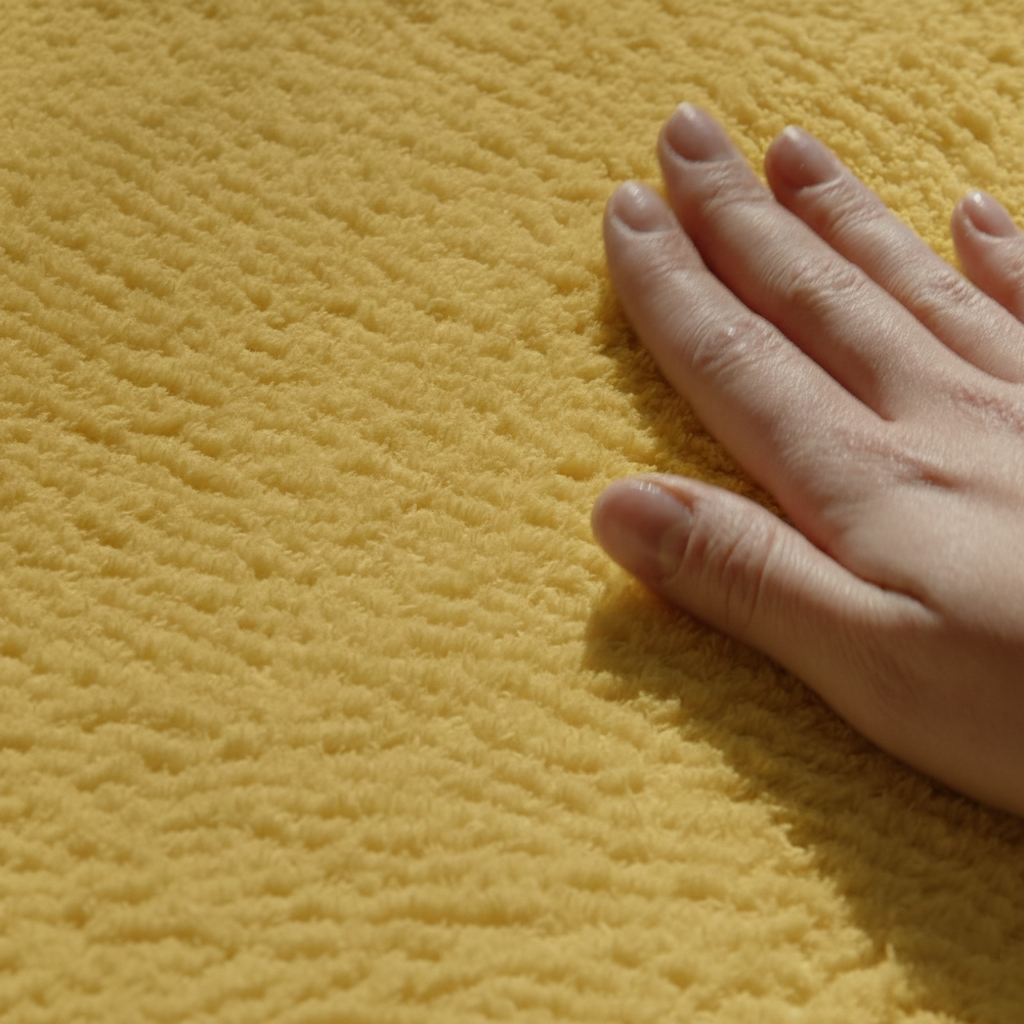 호이데코 코지 단모 러그 워셔블 비타민 옐로우, 50x100