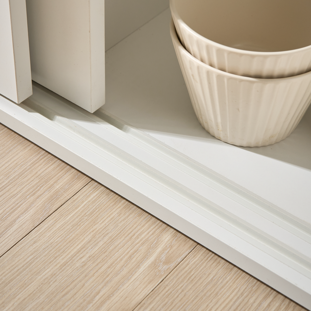 픽스앤룸 라인아트 다용도 거실 틈새 슬라이딩 3단 2도어 수납장 800