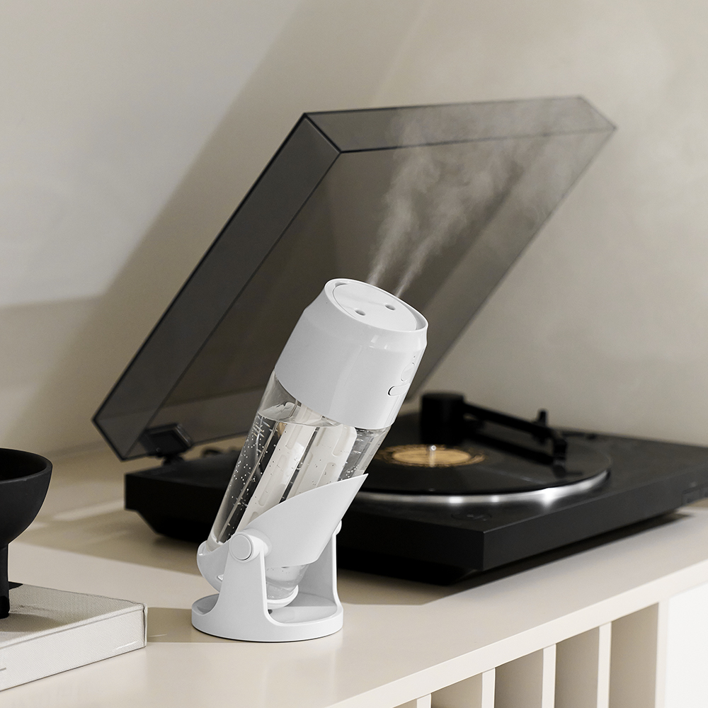 프롬비 더블미스트 진동자 교체형 유리 글래스 듀얼 미니 탁상용 무선가습기 FG280