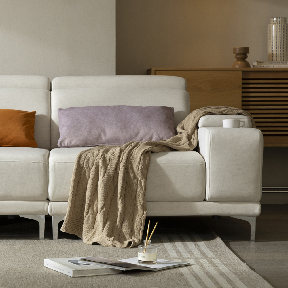 폼엔노바 유니즈 모션 소파 타이보텍스 리클라이너 슬라이딩 무빙 패브릭 쇼파 4인용