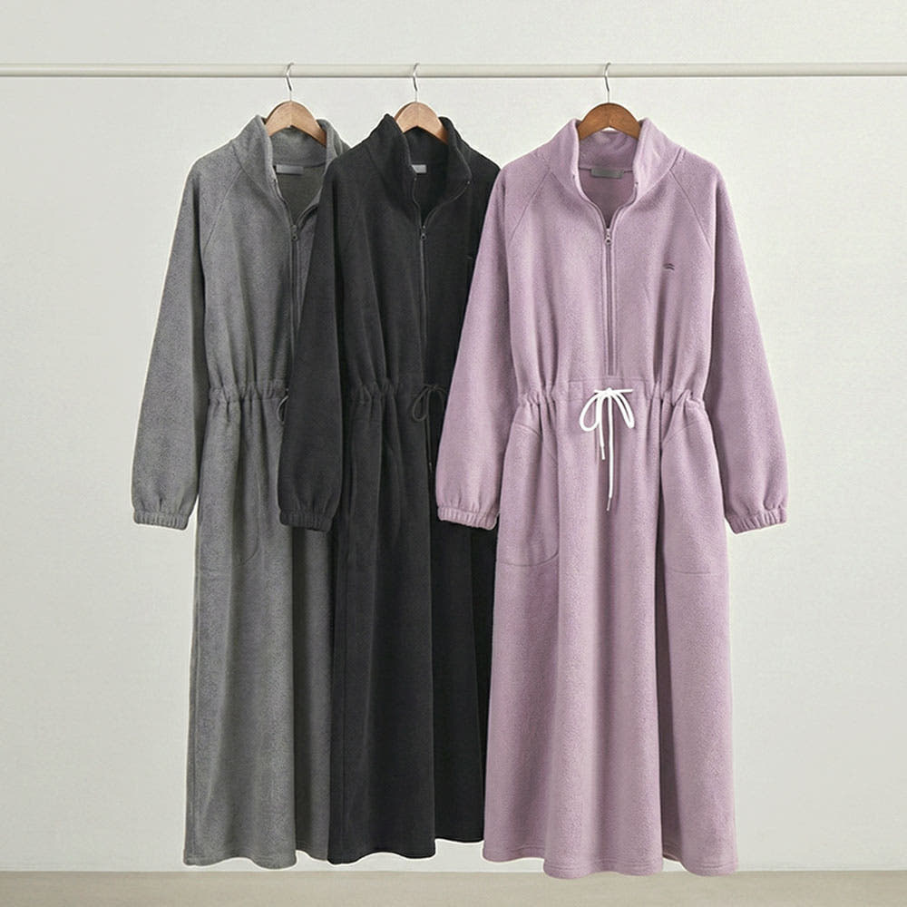 팬던트 후리스 허리스트링 원피스