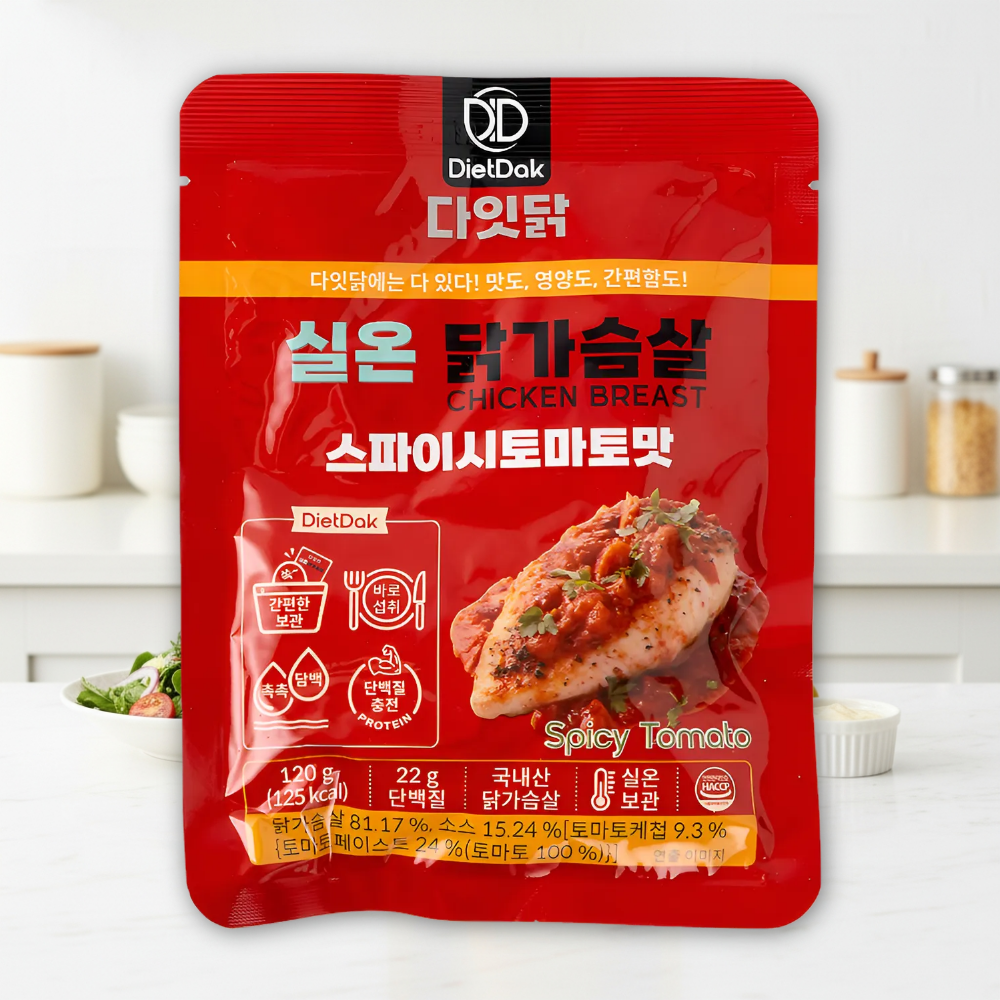 다잇닭 실온 닭가슴살 스파이시토마토맛, 120g, 30개 - 상품 이미지