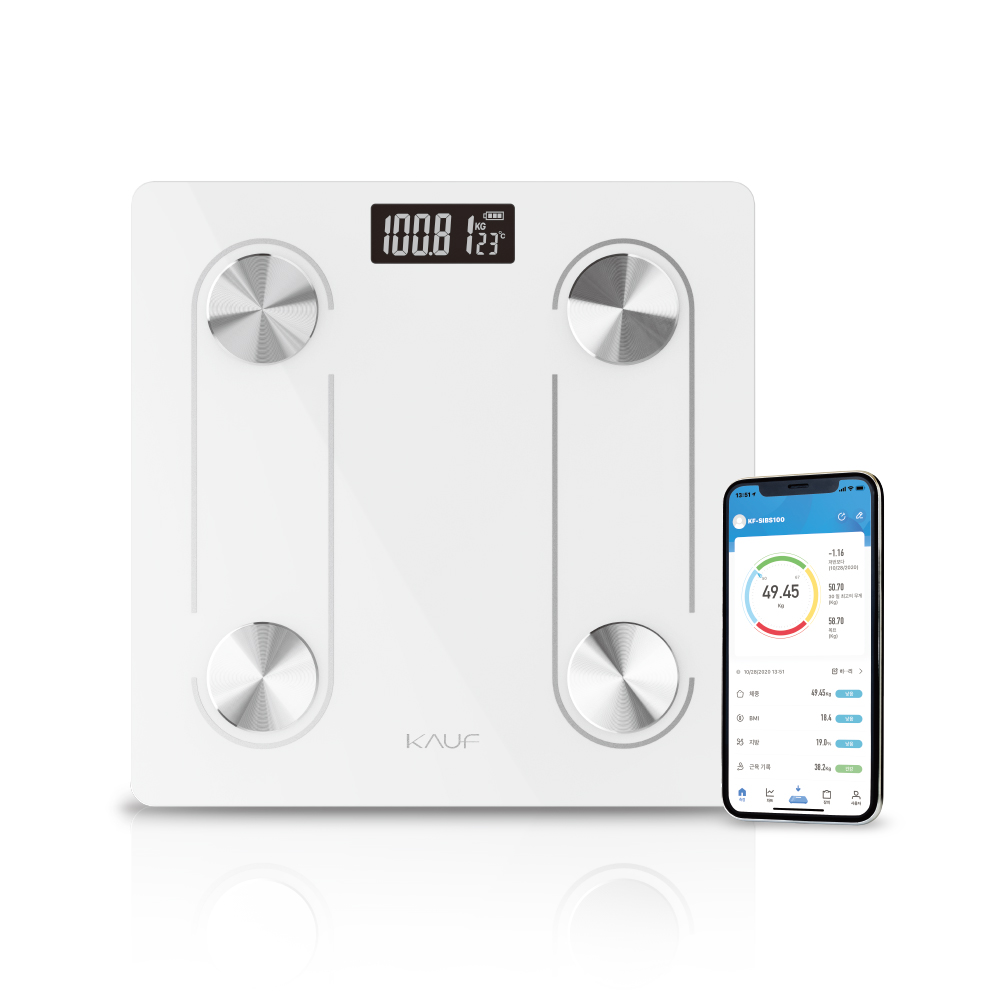 카프 스마트 인바디 체중계 가정용 몸무게 체지방 측정기 체성분 저울 KF-SIBS100