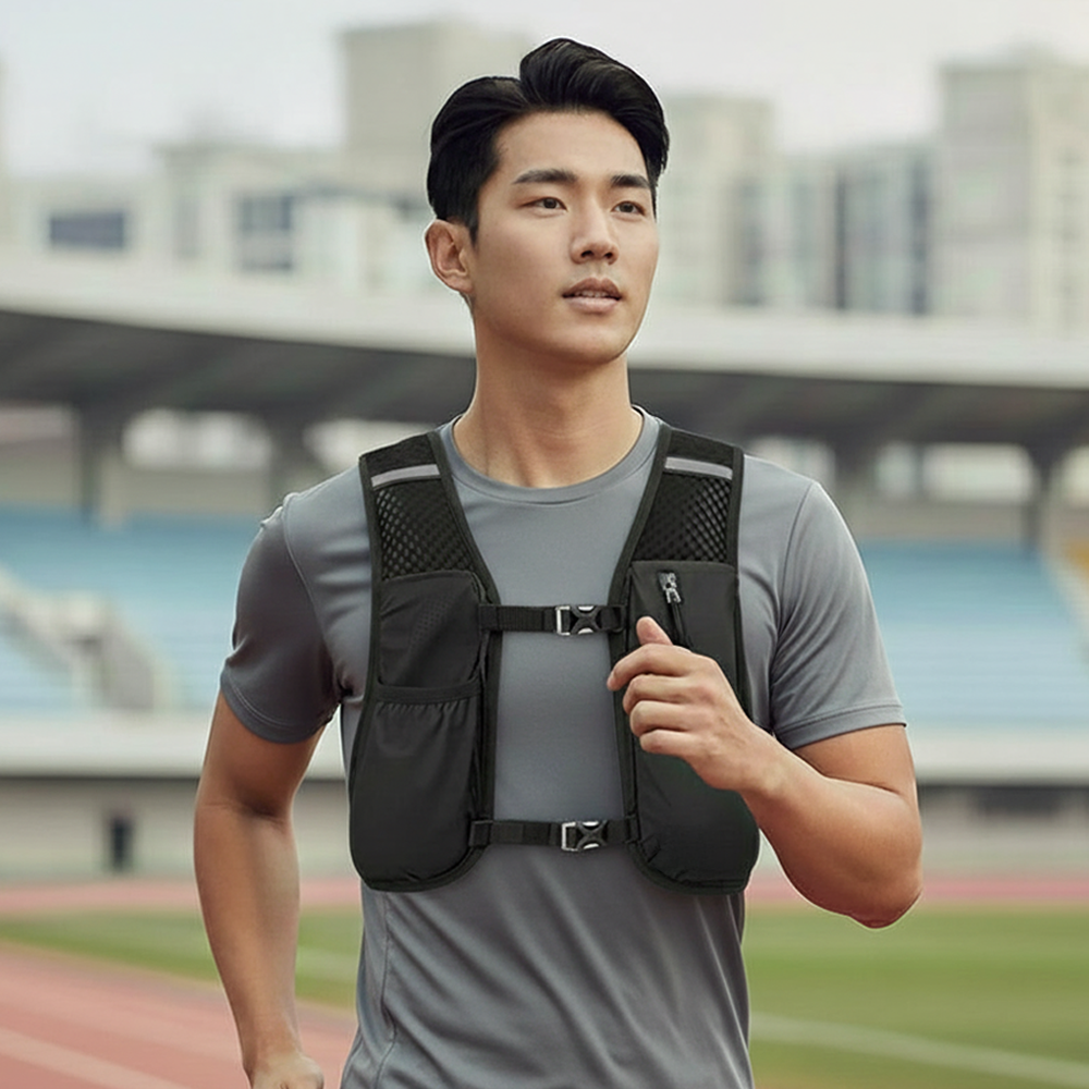 위키드런 러닝조끼 트레일러닝 조깅 등산 런닝 베스트 마라톤 메쉬 물통 수납 경량 가방 - 상품 이미지