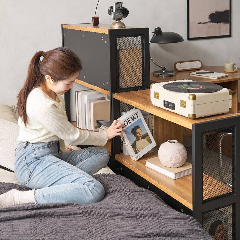 e스마트 스틸 철제 낮은 거실 3단 책장 기본형 600