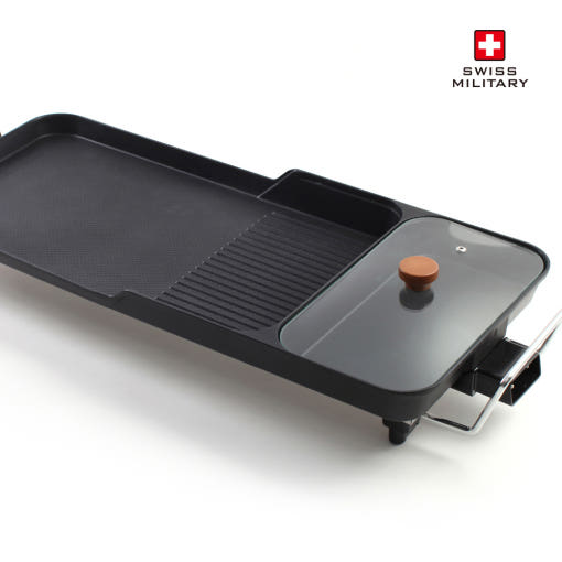 3IN1 그릴 구이 냄비 대형 원형 전기 후라이팬 명절 잔치팬