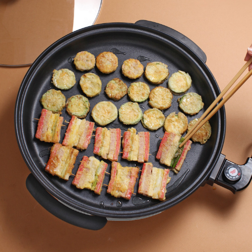 대형 원형 전기 후라이팬 명절 잔치팬 전부치는 피자팬