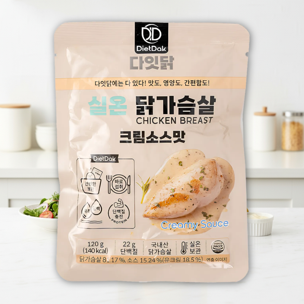 다잇닭 실온 닭가슴살 크림소스맛, 120g, 30개 - 상품 이미지