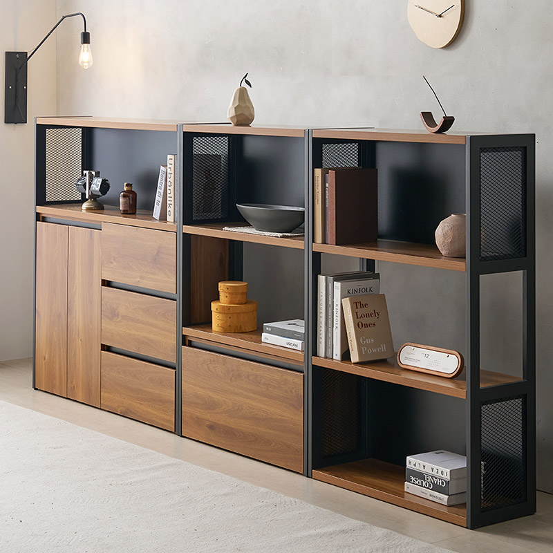 e스마트 스틸 철제 낮은 거실 3단 책장 기본형 600