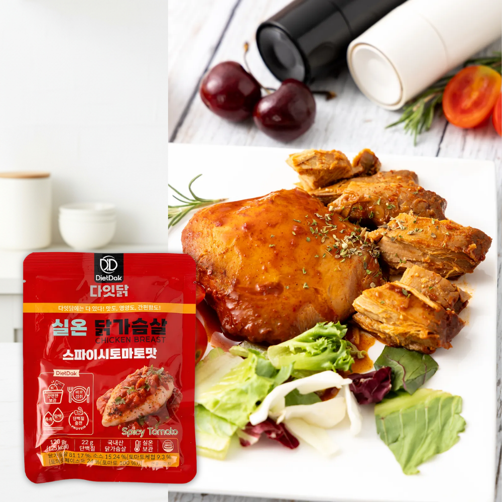 다잇닭 실온 닭가슴살 스파이시토마토맛, 120g, 60개 - 상품 이미지