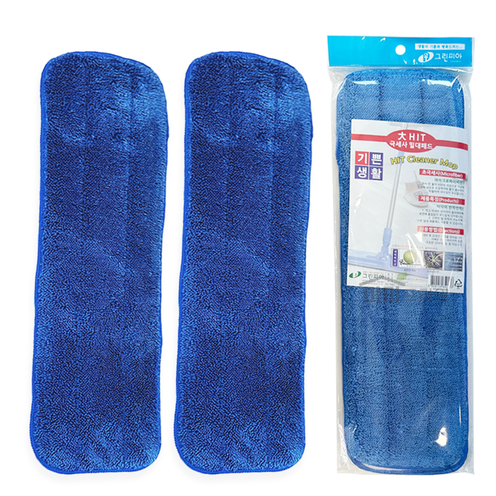 극세사 밀대걸레 청소걸레 찍찍이 리필 2입