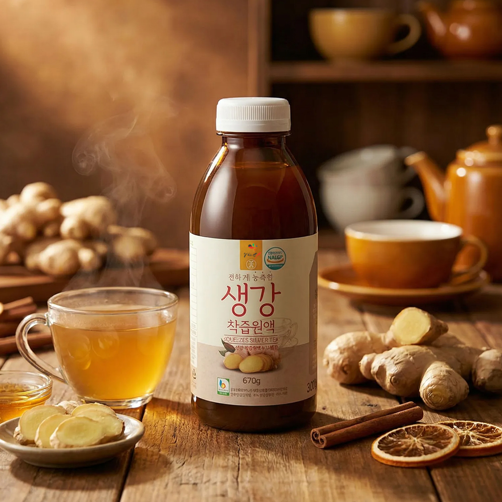 이베따 착즙 수제 생강청 1병 670g 생강차 - 상품 이미지