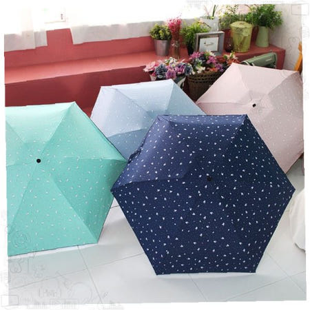 접이식 우산 암막 양산 별무늬 도트패턴 휴대용 미니 경량 자외선차단 여행용