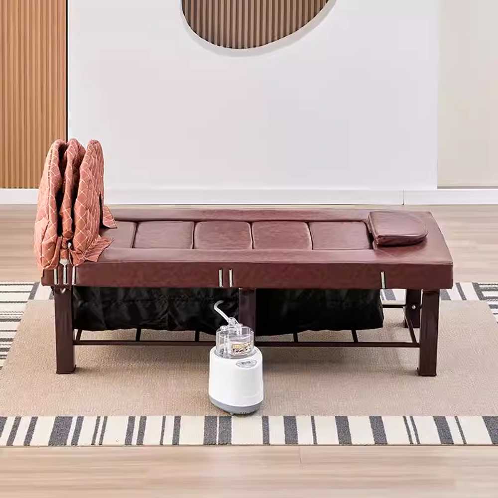 한의원침대 마사지 찜질용 등지압 진료대 한약 전신 190x80cm 훈증 베드 일체형 커버 - 상세 이미지 2