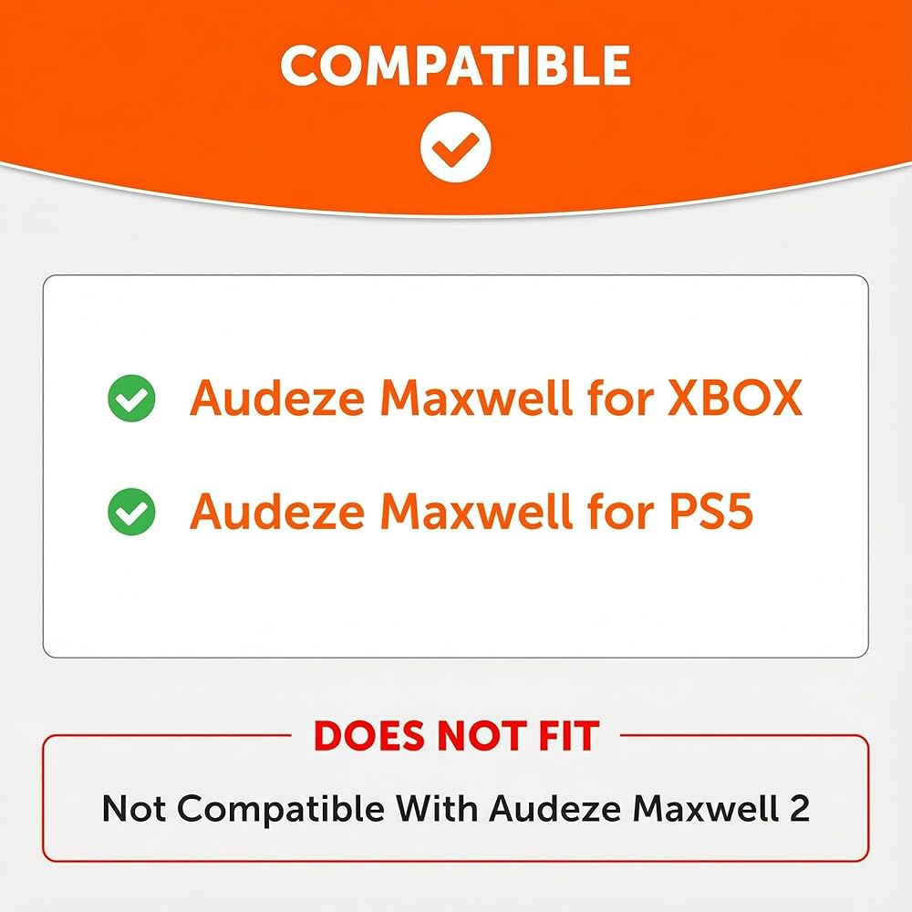WC Mod Kit Maxwell V2 및 이어패드 Xbox 헤드밴드 편안함 냉동 PS5와 Wicked - 호환되는 Cushions Audeze 블랙 쿨링 실리콘 냉각 향상된 + - 상세 이미지 2
