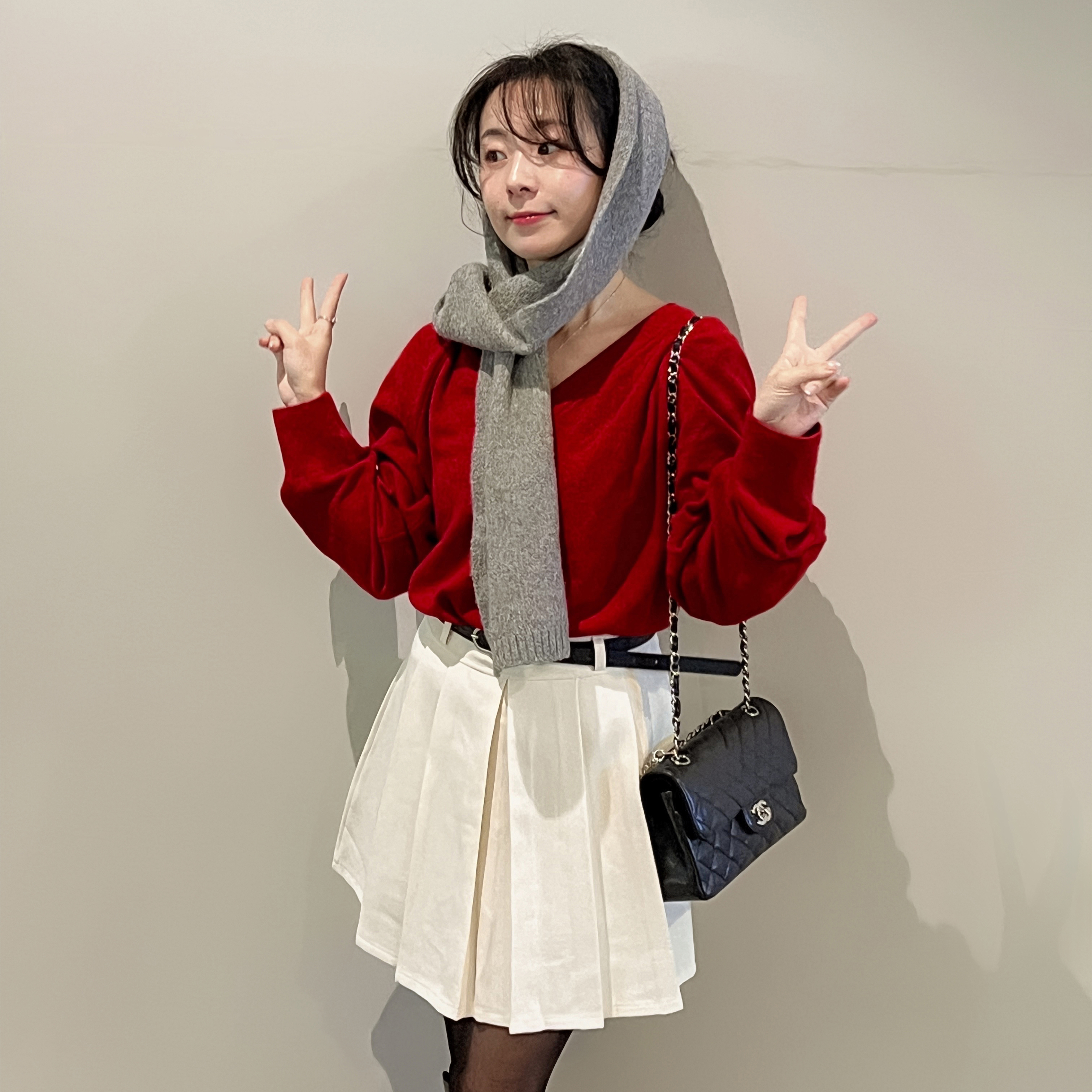 지뉴 플리츠세트 벨트 미니스커트 | 사계절 여성 베이직 4부 A라인 주름 치마 벨트 프레피룩 - 상품 이미지