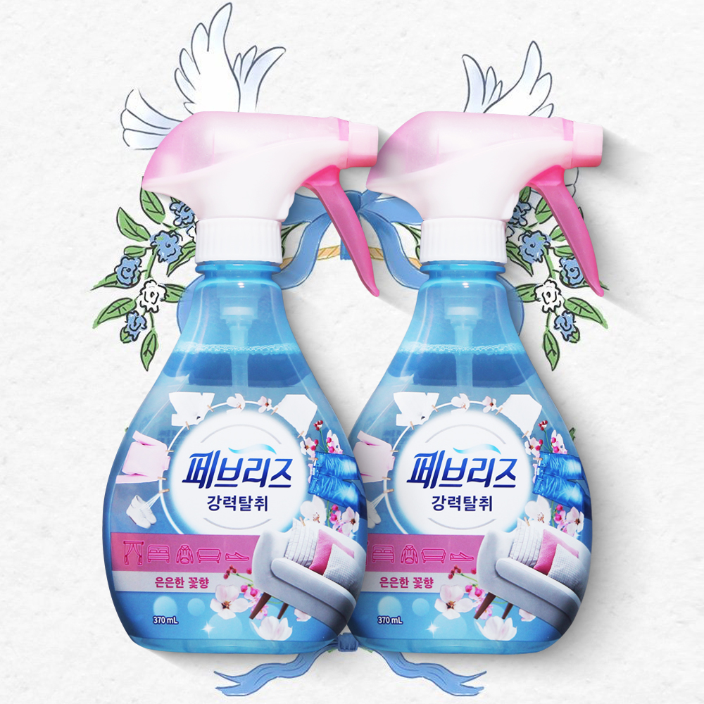 페브리즈 은은한 꽃향 섬유탈취제 370ml 2개 강력탈취 섬유향수