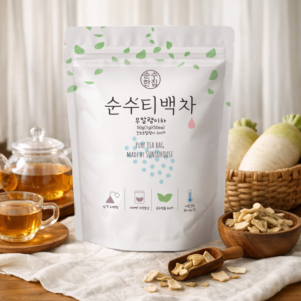 순수한집 볶은 무말랭이차 티백 50개입 - 상품 이미지