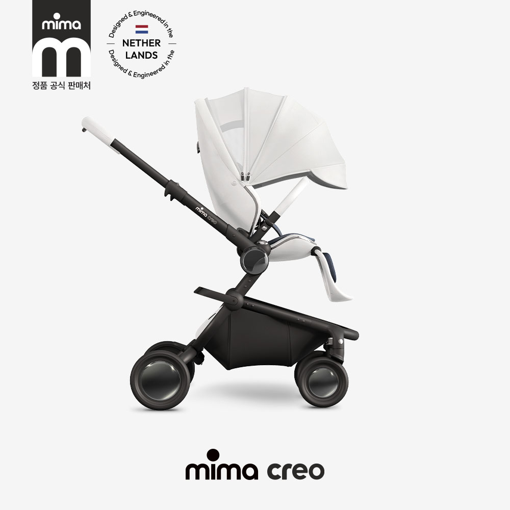 미마 크레오 절충형 유모차 충격완화 소재 시트 화이트