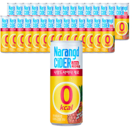 나랑드사이다 제로 파인애플 245ml X 60캔 음료수