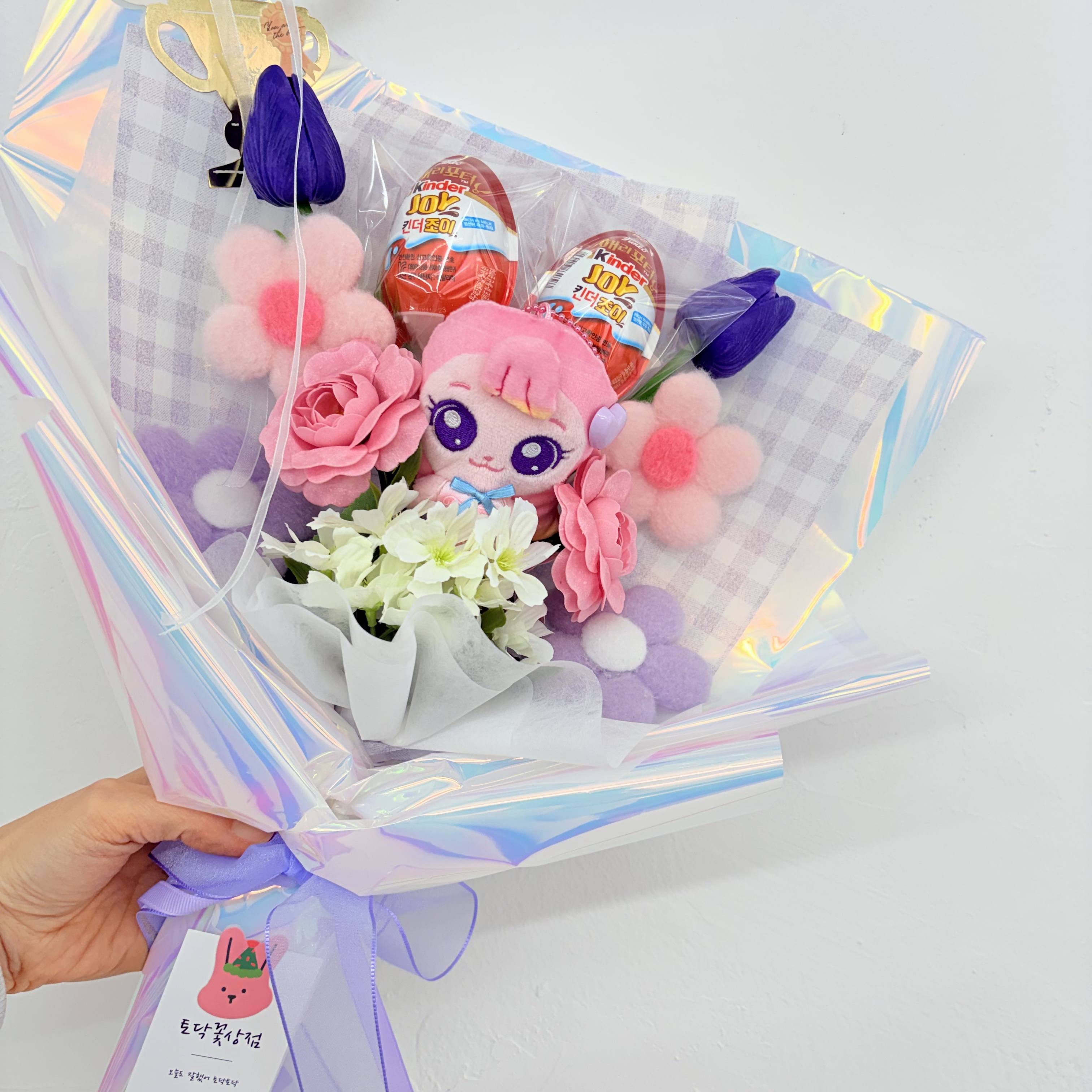티니핑 인형 킨더조이 꽃다발 졸업식 학예회 재롱잔치 어린이집 유치원 하츄핑 - 상세 이미지 3
