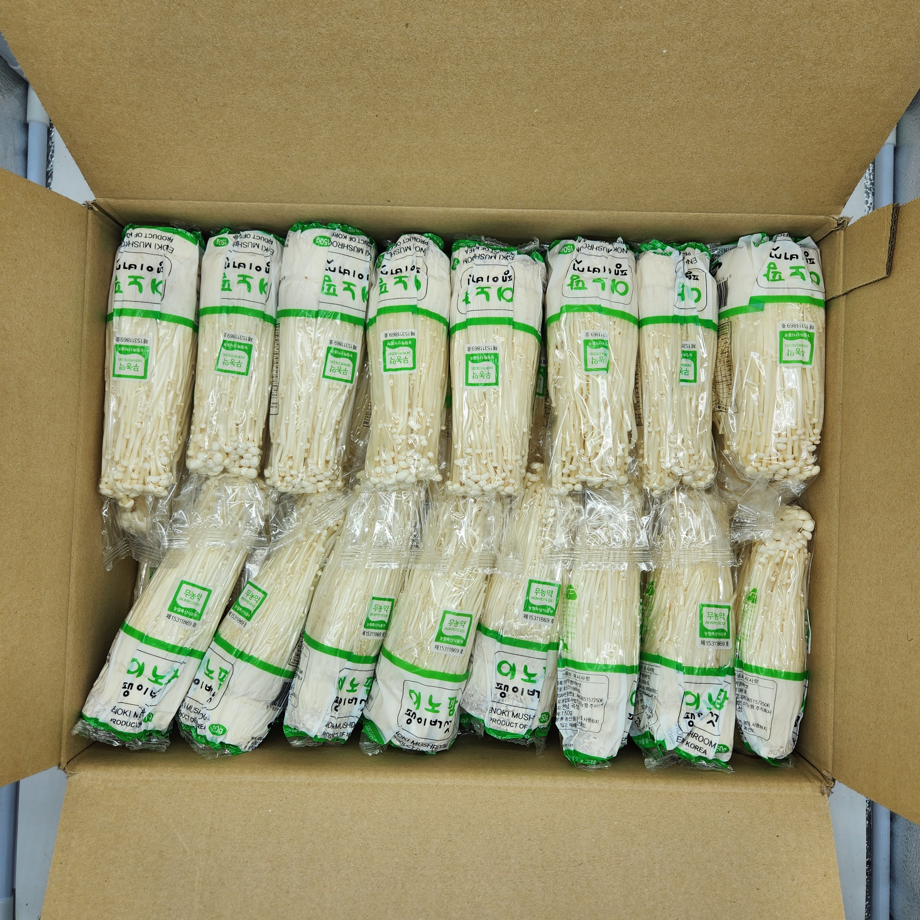 국내산 무농약 친환경 팽이버섯 5kg (150g 34봉) 이미지 6