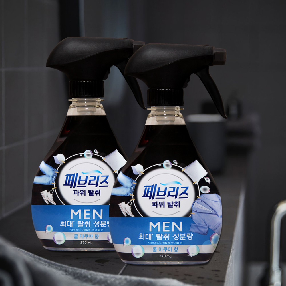 페브리즈 포맨 쿨 아쿠아 섬유탈취제 370ml 2개 강력탈취 섬유향수