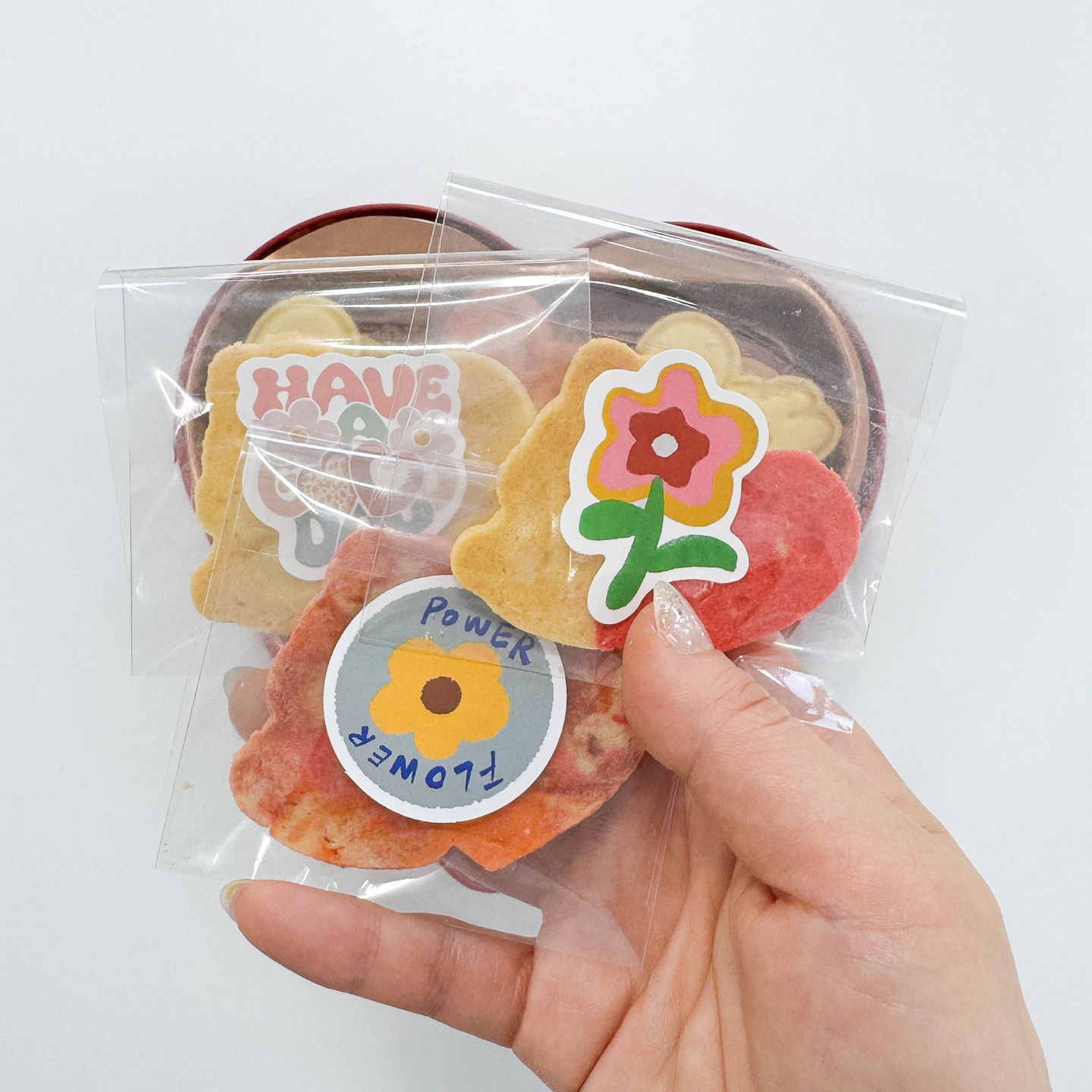 쿠키봉투 접착봉투 OPP 무지 포장비닐 선물포장지 8x9.2x3.7cm 20장 1set - 상세 이미지 2