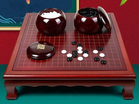 [해외]고급 바둑판 양면 알까기 정통 대국 선물 어르신 프레임+판 단품