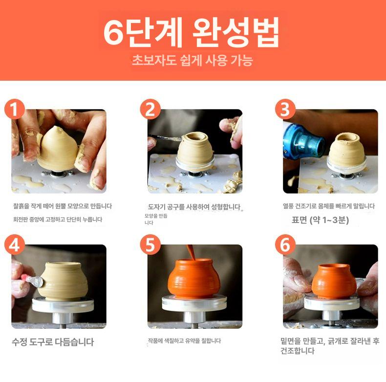 미니 물레 취미 표준세트 가정용 미니어쳐 메이드 미니 1단계 옐로우 1.0kg 포함 - 상세 이미지 5