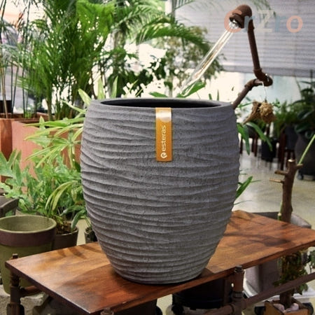 나랑다랑해협력사 에스테라스 대형 타원화분 실외용 FRP Timaru 41x45cm 정원 카페 인테리어