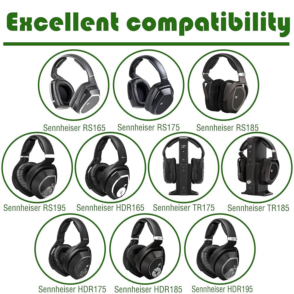 RS195 헤드폰 교체용 이어패드 RS165/RS175/RS185/RS195/HDR165/HDR175/HDR185/HDR195/TR175/TR185와 쿠션 포함 젤 호환 쿨링 이어 - 상세 이미지 2