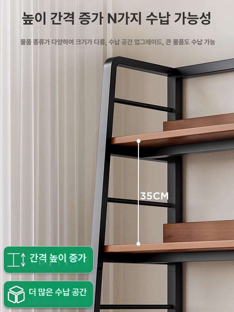 상장 진열장 트로피 선반 장식장 거실장 쇼케이스 4단 다크월넛 60cm - 상세 이미지 5