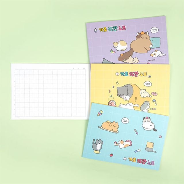 핑크풋 냥냥 가로 15칸 노트 받아쓰기 (8권세트) - 상품 이미지