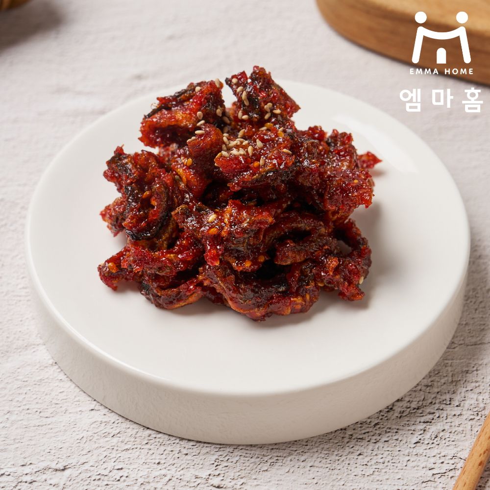 [엠마홈] 밥도둑 반찬 명태껍질볶음 250g 국내가공 - 상품 이미지