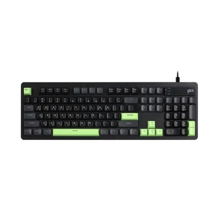 지클릭커 OPK50 사일런스 M RGB 무소음 방수 키보드 104 Poker Green