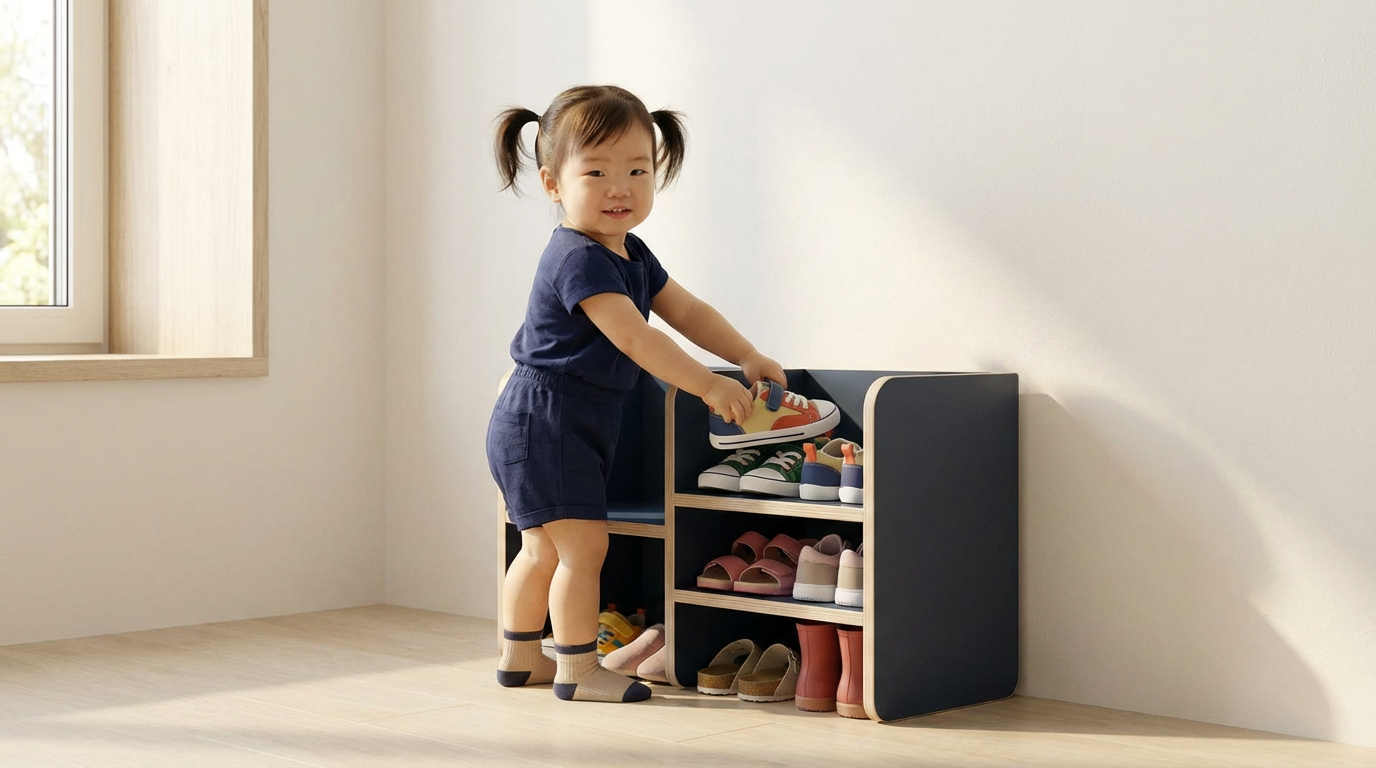 아이블랭크 친환경 자작나무원목 몬테소리 유아의자 와이드슈벤치 오르미네벤치 - 상세 이미지 2