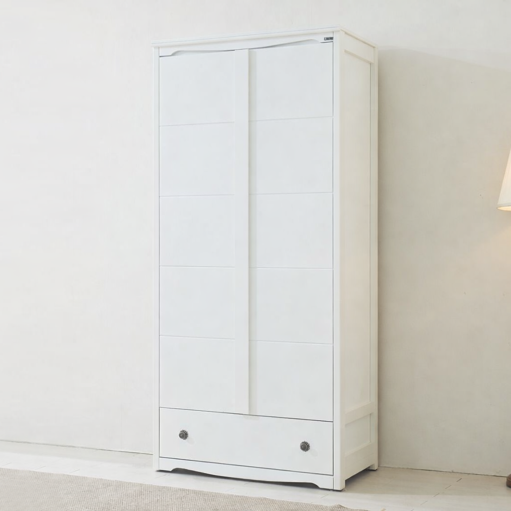 힐 광폭 원목옷장 키높이옷장 입본장 900 900x600x2000mm, 1단, 화이트 - 상품 이미지