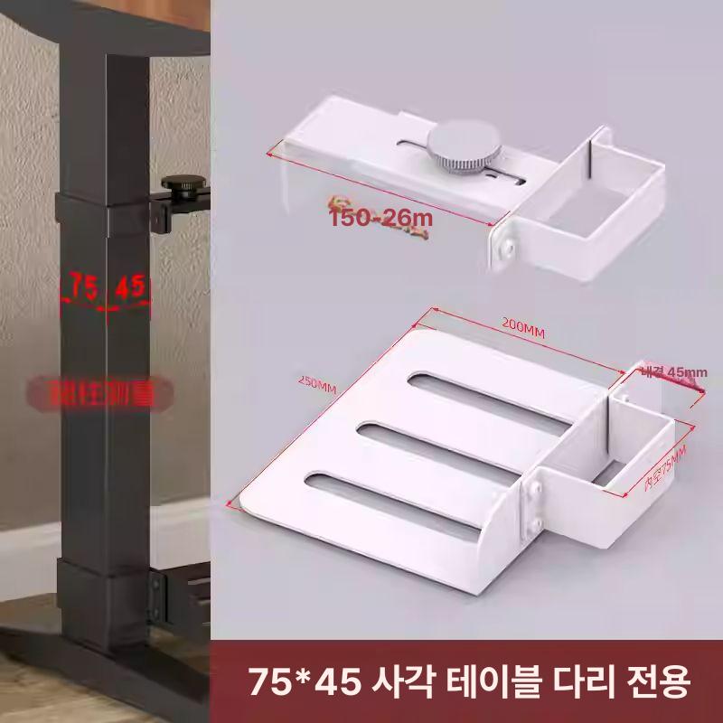 컴퓨터 본체 거치대 책상 무타공 홀더 PC 브래킷 받침대 50 x 80블랙 - 상세 이미지 5